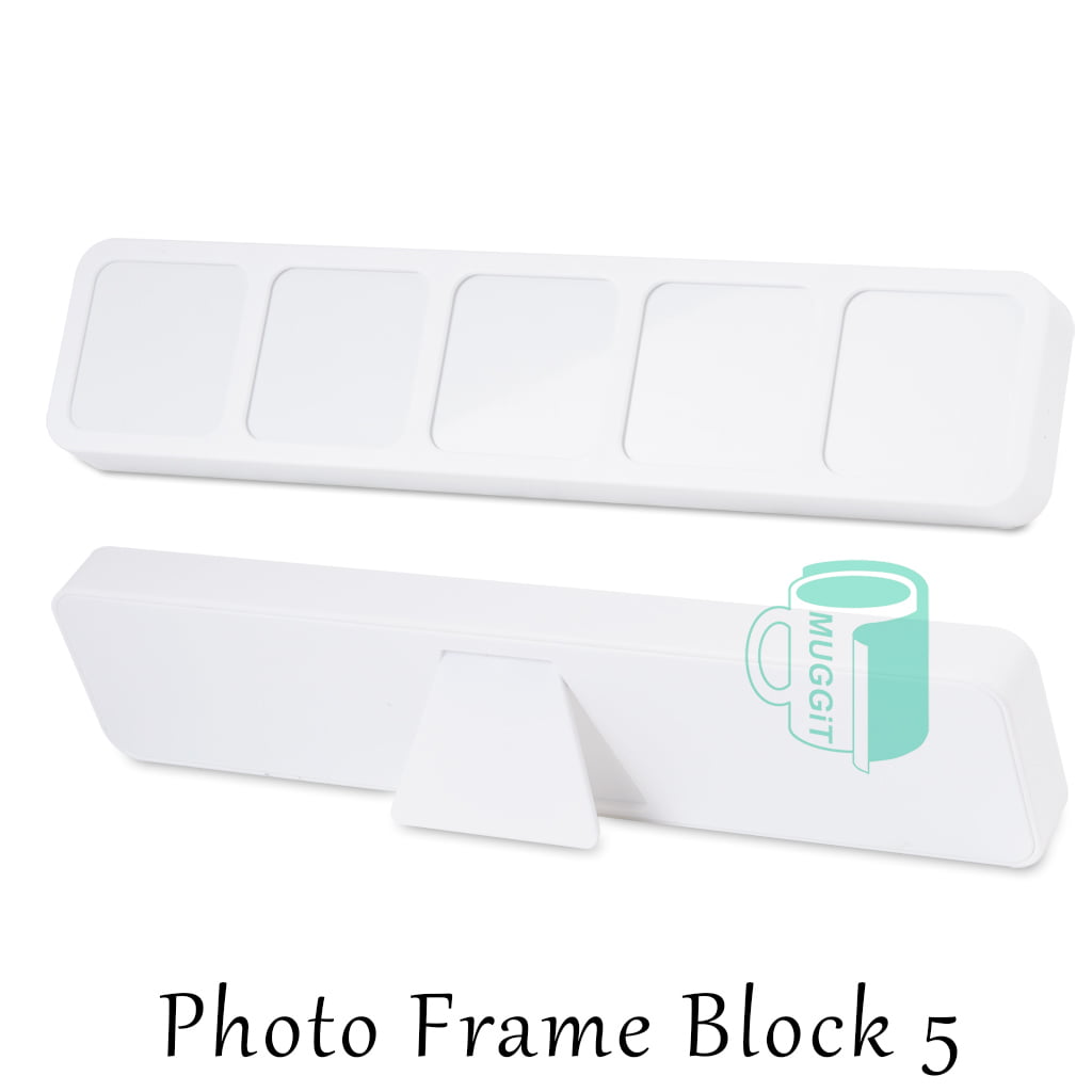 Muggit-Photo-Frame-Block-5 Rectangular 5 Photo Block Frame, with insert with 5 cut-out windows,