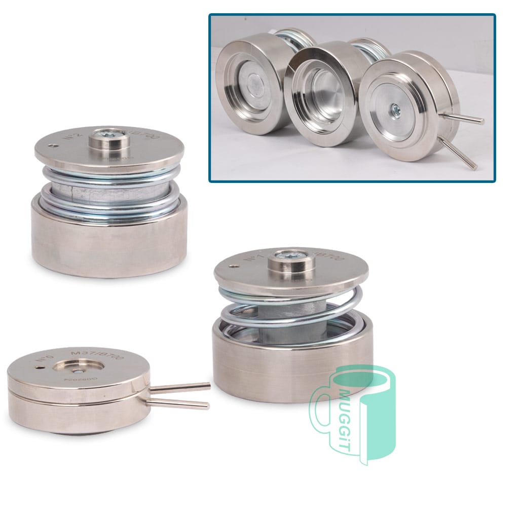 Badge Press 37mm Hardened Die Set 37mm hardened Die Set for Badge Press EU This gives you the opportunity to make your own 37mm pin badges and button magnets