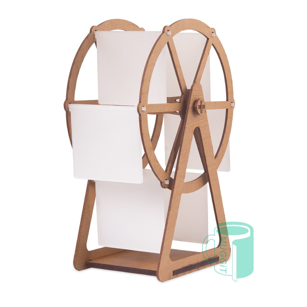 Sublimation-Ferris-Wheel Photo Frames Ferris Wheel in Hardboard & 6 printable 2Tone sublimer inserts, eye-catching product to boost your sales and take photo printing to the next level.