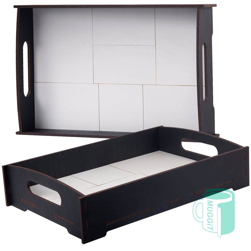 Wooden tray 7 Printable insert set 456 x 293mm with handles. Inserts can be left loose or glued to the tray. Arrange your photo's to make a personalized gift