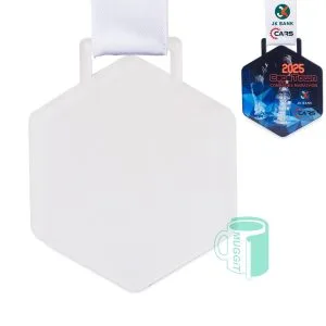3D Medal 2Tone Sublimer Diamond Muggit 3D Medal. A 2 tone diamond sublimer medal with a Satin Lanyard. 67 x 81mm. For use with sublimation. Pack of 5 units