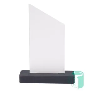 3D Trophy 2Tone Sublimation Slant, Rectangle design with wooden base - 144 x 204mm. Ideal for bulk orders from event organizers & schools ,sublimation only.