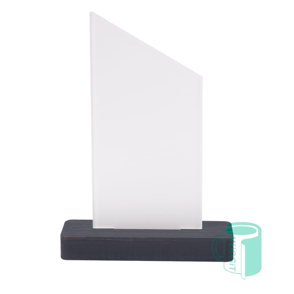 3D-Sublimation-Trophy-2T-Slant 3D Trophy 2Tone Sublimation Slant, Rectangle design with wooden base - 144 x 204mm. Ideal for bulk orders from event organizers & schools ,sublimation only.