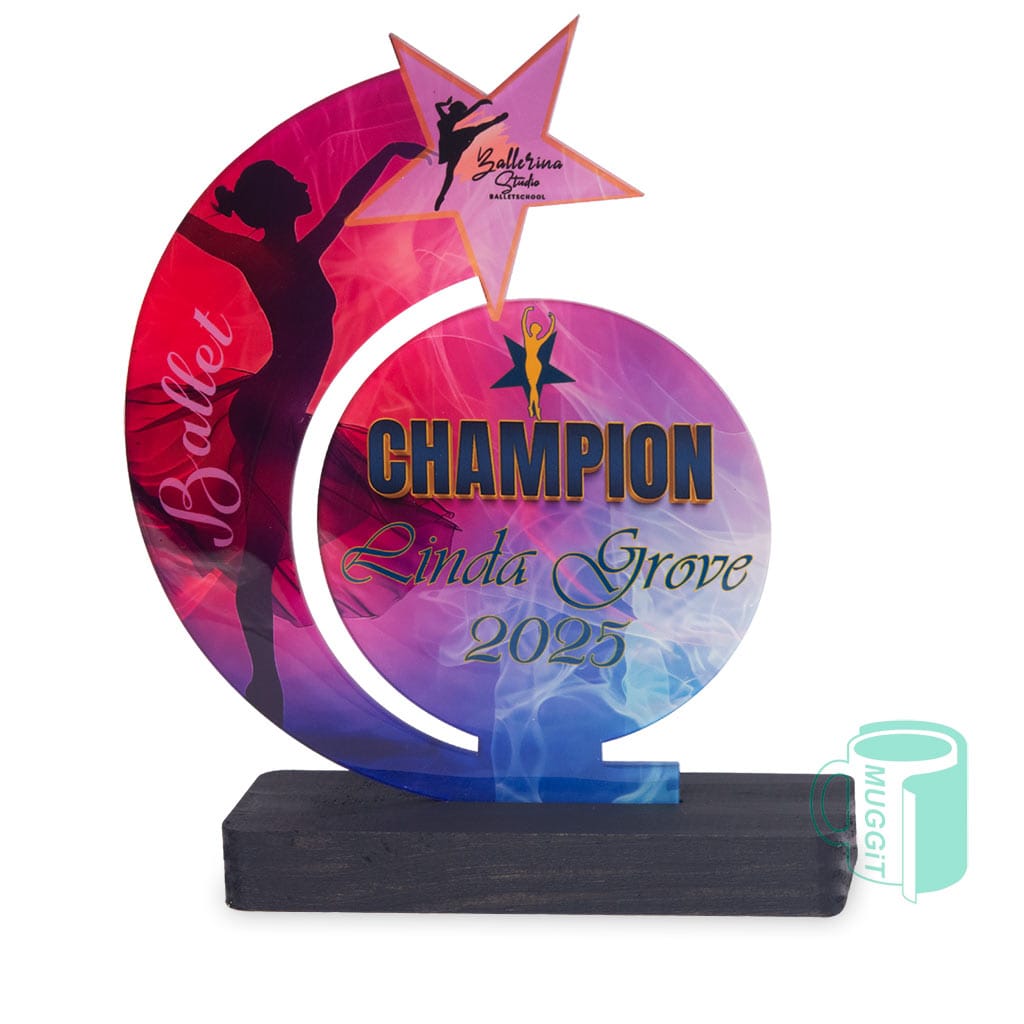3D Sublimation Trophy 2T Star