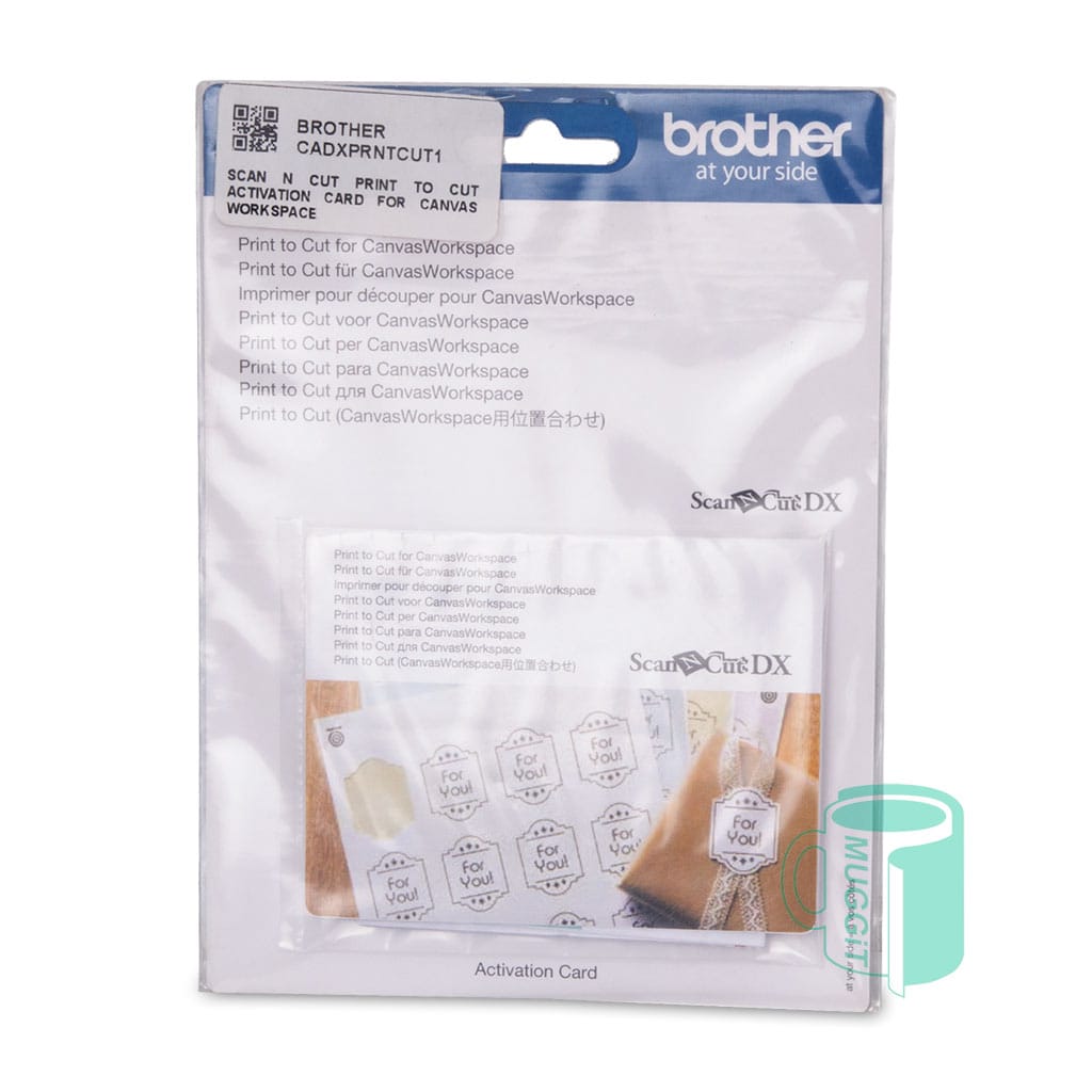 Print To Cut Activate Card Brother for ScanNcut VC cutting around printed designs, ideal for stickers, labels, decals, and custom designs for ScanNcut VC