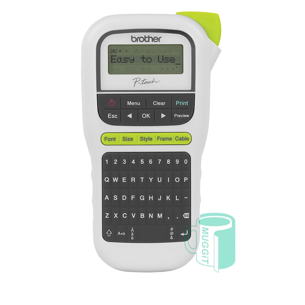 BROTHER PT H110 Labelling Mach P-Touch H110 Handheld/Mobile Printer, 2print lines, 3 fonts, 253 symbols, 16 frames, Manual cutter, uses 6, 9 & 12mm Tapes