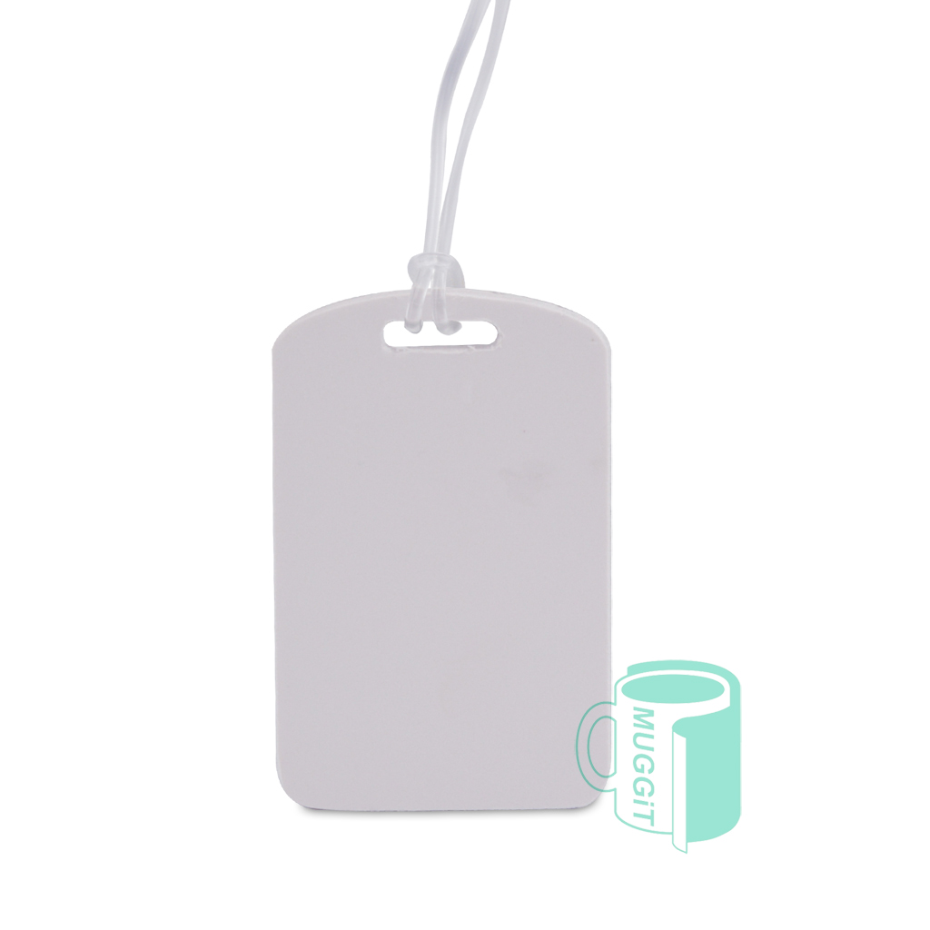 Bag Tag  Sublimer Lite - 70x45mm 3mm thick, with strap (perfect for school bags). Pack of 10. Both sides printable and virtually indestructible