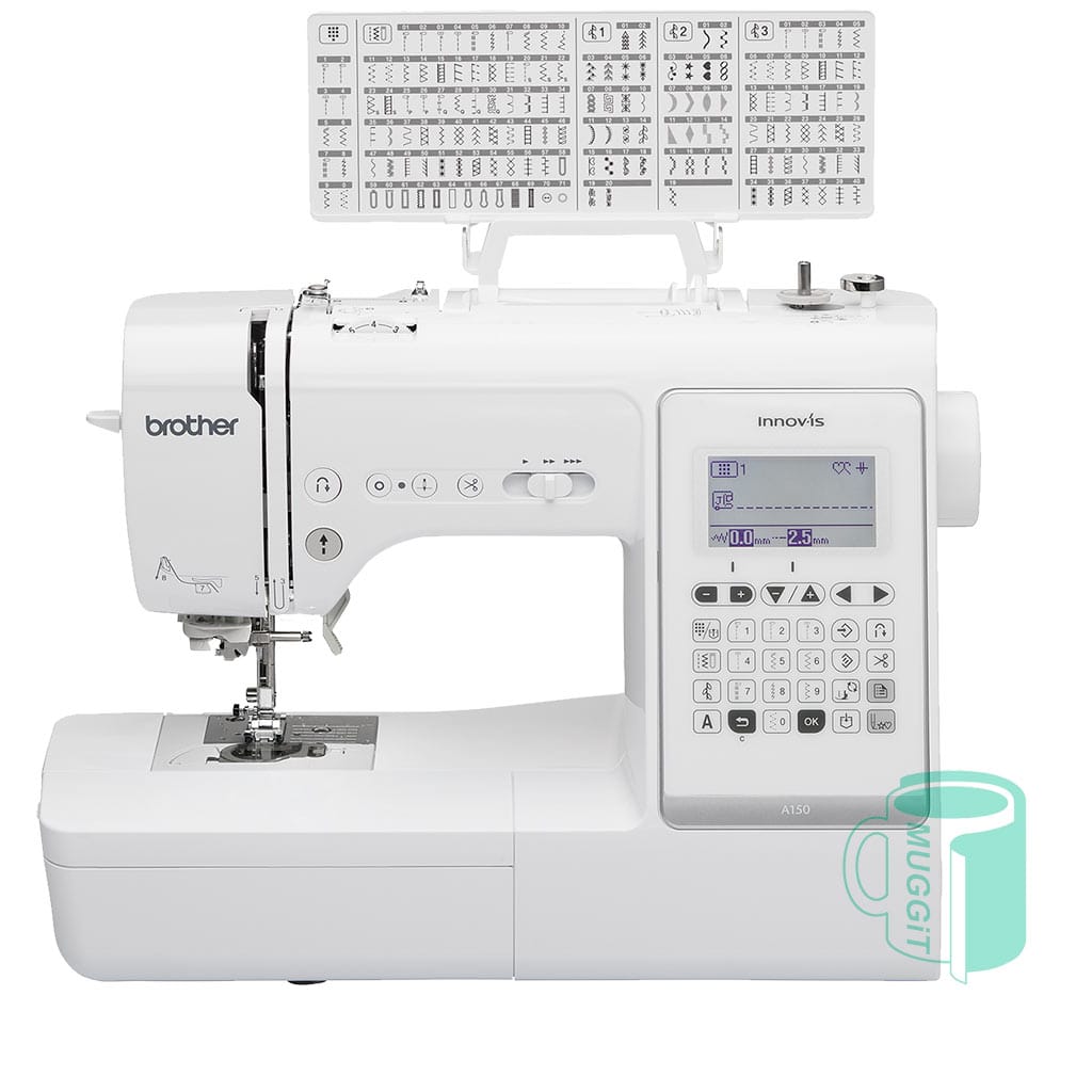 Sewing Machine Brother A150 Electronic It's sew easy with the Brother A150 Electronic With 150 built-in stitches, 10 buttonholes and a large 9.3cm LCD screen.