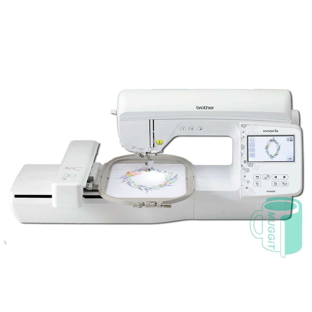 Embroidery Machine Brother NV880E with a large 260 x 160mm embroidery area, 258 built-in embroidery designs and speeds up to 850 stitches per minute