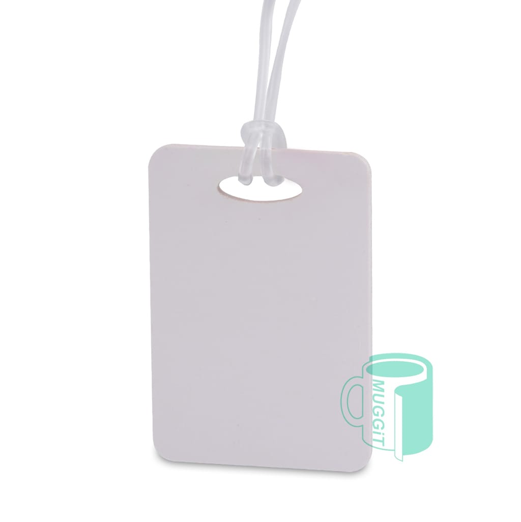 Luggage-Tag-Sublimer-Lite-10 Luggage Tag Sublimer Lite - 100x65mm - 3mm thick, airports, schools, or sports events with strap. Pack of 10. Both sides printable and virtually indestructible.