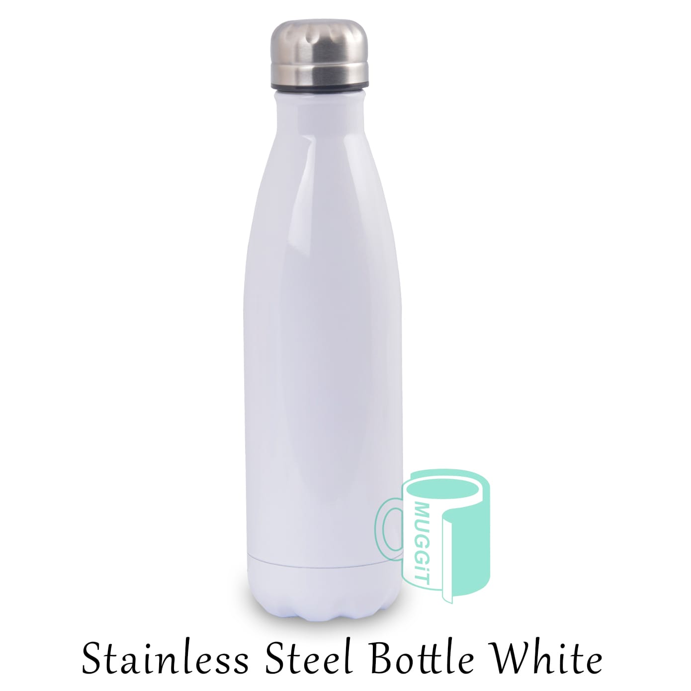 Stainless Steel water bottle Screw Lid Printable White 500ml AAA grade double-walled water bottle tumbler in white. For Sublimation only