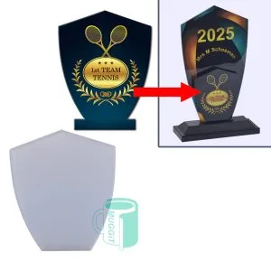 DIY Trophy Shield Small no more trophies in a specific shape or size purchase the trophy base & inserts in various shapes and sizes separately - 76 x 98mm