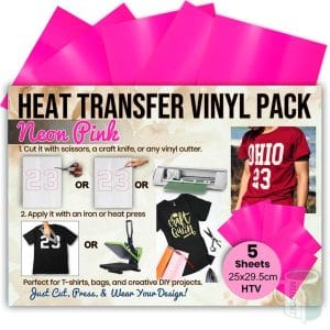 HTV-Flex-Pack-Neon-Pink-A4-5 HTV Flex Pack Neon Pink A4 5