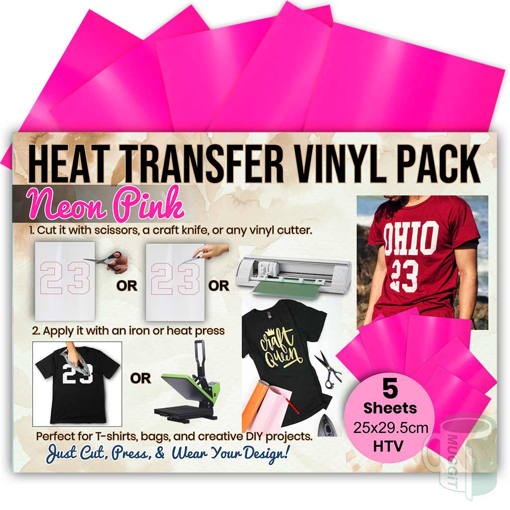 HTV-Flex-Pack-Neon-Pink-A4-5 HTV Flex Pack Neon Pink A4 5