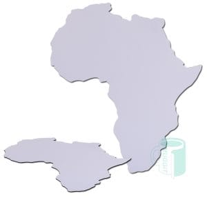 Mousepad Africa Shape sublimation printable mousepad (203x286x2.5mm). Unique silhouette for vibrant custom prints. Smooth surface works with all mice. Pack of 5