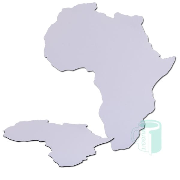 Mousepad Africa Shape sublimation printable mousepad (203x286x2.5mm). Unique silhouette for vibrant custom prints. Smooth surface works with all mice. Pack of 5