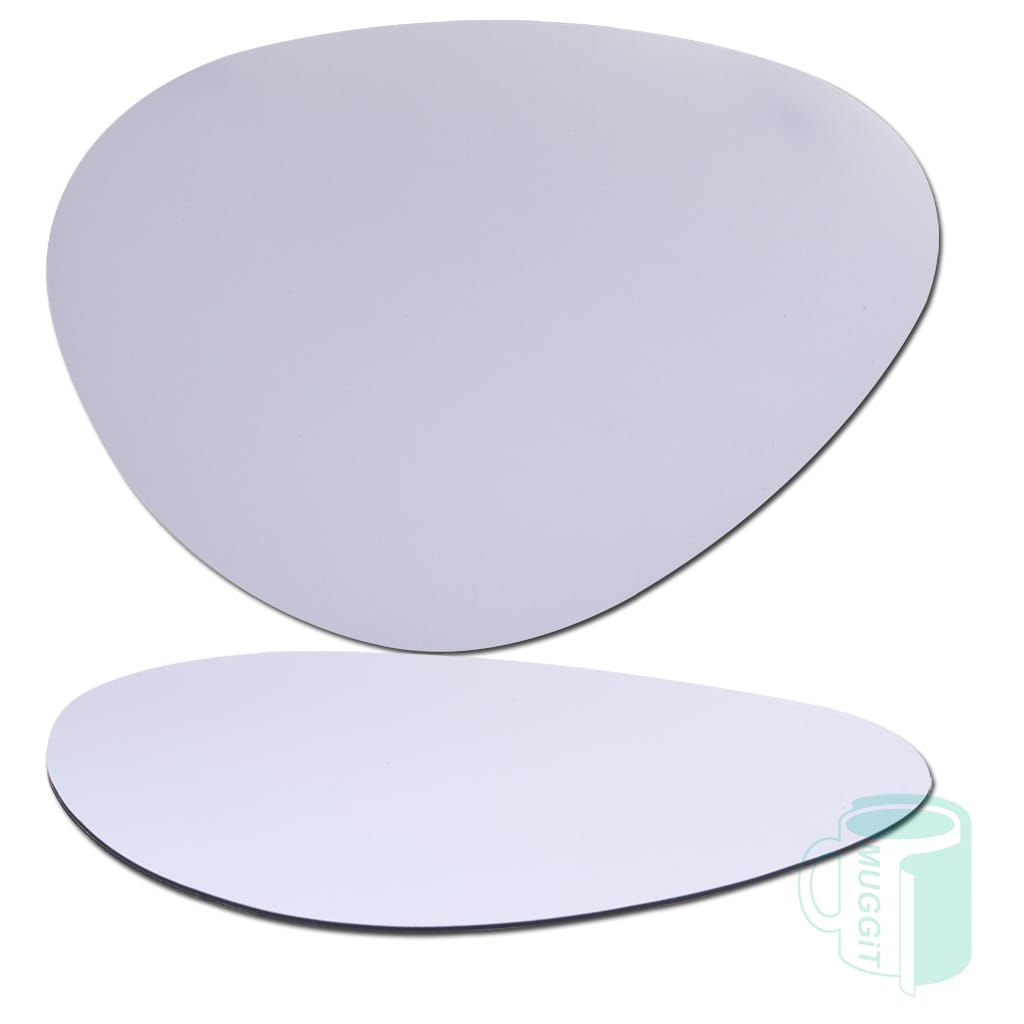 Mousepad Printable Pebble - Customizable pebble-shaped mousepad/deskpad (399x281x2.5mm). Large imprint area. Smooth surface. Works with all mice