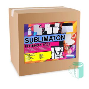 Sublimation Beginners Starter Pack A selection of sublimation items to practice your printing skills. The printed items can be used as samples to show clients.