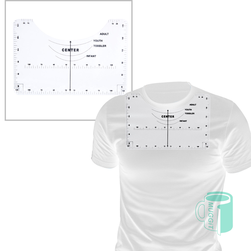 Tshirt-Ruler-Clear-2 T-shirt Alignment Ruler- Clear A measuring and alignment tool to easily centre your designs onto different t-shirt sizes such as adult, youth, toddler & infant.