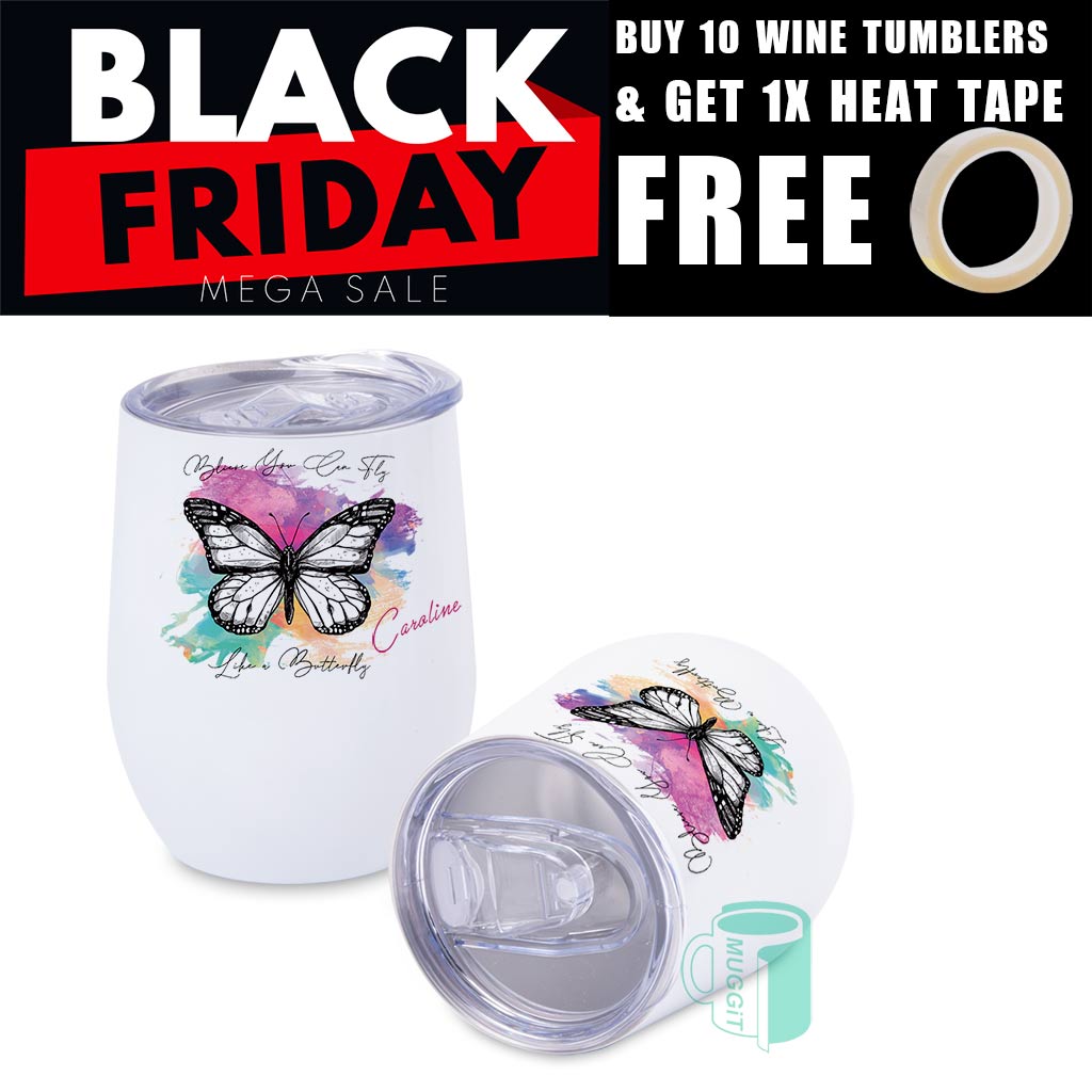 Mug 12oz SS Wine Tumbler BLACK FRIDAY