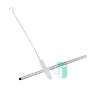 Metal Straw and Cleaning Brush High quality reusable metal straws with included cleaning brushes. Perfect for just about any use. Pack of 10