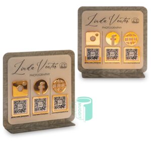 Social Media QR Code Stand