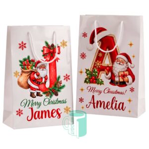 10pcs White Sublimation Gift Bag - Thumbnail Image 3