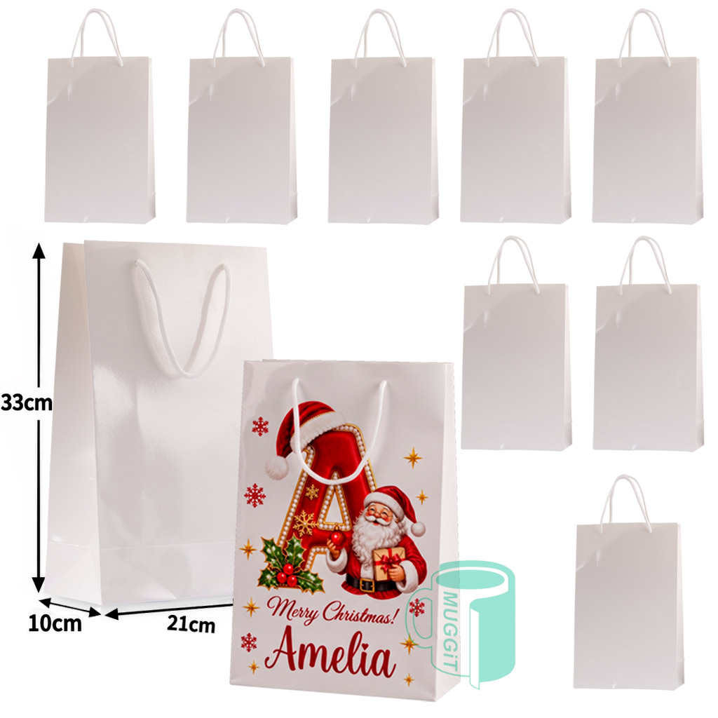 10pcs White Sublimation Gift Bag - Image 1